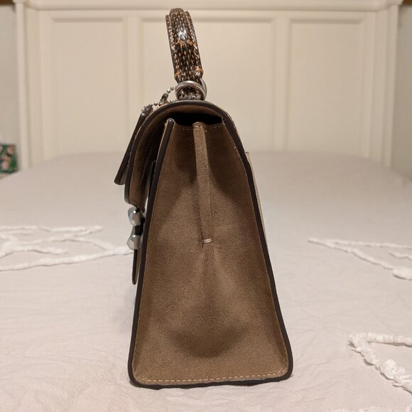 COACH Tabby Top Handle In Colorblock Snakeskin RARE ITEM - Picture 2 of 16